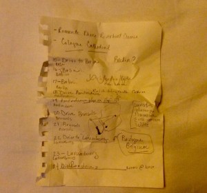 This is how I plan a vacation, four days after it's started, BTW.  Again, Kevin should get a medal. 